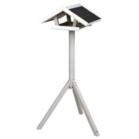 Trixie Natura Voederhuis Op Standaard - Voederhuis - 46x22x115 cm Grijs Wit