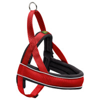 Hunter Harnas Norweger Racing Nylon Rood&Zwart - Hondenharnas - 75x2.5 cm
