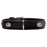 Hunter Halsband Softie Stone Zwart - Hondenhalsband - 65 cm