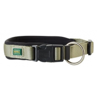 Hunter Klikhalsband Neopreen Vario Plus Olijfgroen&Zwart - Hondenhalsband - M-L 45-50x2.0 Cm