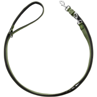 Hunter Trainingslijn Neopreen Nylon Olijfgroen&Zwart - Hondenriem - 200x2.5 cm