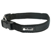 Petlando Hondenhalsband Mesh Zwart - Klikhalsband - S 40-45x2.5 Cm