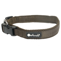 Petlando Hondenhalsband Mesh Mokka - Klikhalsband - S 40-45x2.5 Cm