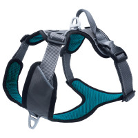 Petlando Hondenharnas Outdoor Grijs&Petrol - Hondentuig - S 45-56 Cm
