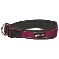 Petlando Hondenhalsband Outdoor Aubergine&Zwart - Klikhalsband - 60-65/4 cm