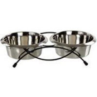 Adori Dubbele Eetbak Rvs Met Onderstel S 16 cm