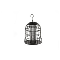 Wildbird Pindasilo Milaan Met Beschermkooi - Voersilo - Ø22x26 cm Zwart