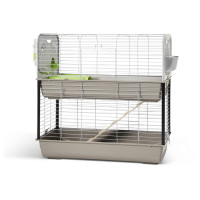 Savic Caesar 3 Double - Dierenverblijf - 100x50x97 cm Lichtgrijs Grijs