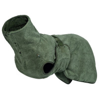 Rukka Pets Medea Eco - Luxe Badjas Olijfgroen - Hondenverzorging - Xxsmall