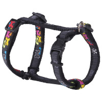 Rogz Jelly Tuigje Bone - Hondenharnas - Zwart Multi-Color S