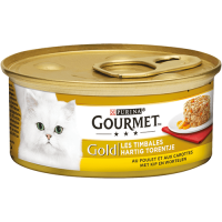 85g PURINA® Gourmet Gold Hartig Torentje met Kip en Wortelen 