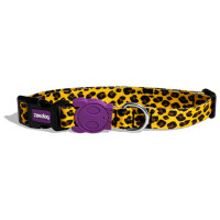 Zee.Dog Halsband Honey Geel&Zwart - Hondenhalsband - 45-70x2.5 Cm