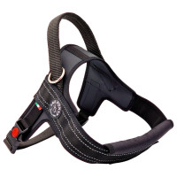 Tre Ponti Primio Plus - Hondentuig - Zwart&Reflectie 90-120 Cm 40/60 Kg