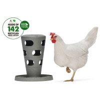 Beeztees Voertoren - Kippen - 30x30x36 cm Grijs Groen