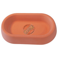 Platepet Betonnen Konijnen Voerbak Ovaal - Voerbak - Ø21 cm Terracotta