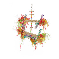 Adori Pendant In Straw - Vogelspeelgoed - 47x33x14 cm Multi-Color