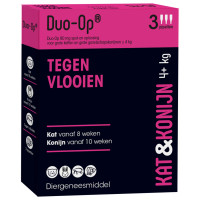 Duo-Op 80mg Kat & Konijn Tegen Vlooien Vanaf 4 Kg - Anti vlooienmiddel - 3 pip Large