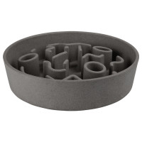 District 70 Bamboo Dog Slow Feeder - Hondenvoerbak - Ø21 cm Grijs