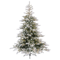 Everlands Grandis Fir Prelit Snowy Groen - Kerstboom - Ø132x180 cm 400 Led