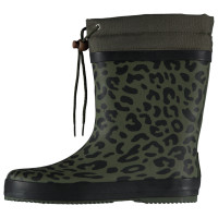 Xq Footwear Dames Regenlaars Gevoerd Leopard&Groen - Laarzen - 39