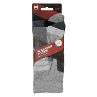 Xtreme Walking Socks All Weather 2-Pack Zwart&Grijs - Sokken - 35-38