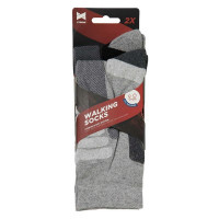 Xtreme Walking Socks All Weather 2-Pack Zwart&Grijs - Sokken - 39-42