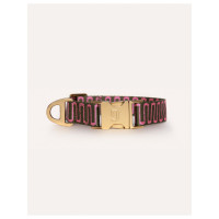 Dogguo Retro Wave Collar - Hondenhalsband - Ø26 cm Groen Pink M