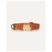 Dogguo Retro Wave Collar - Hondenhalsband - Ø23 cm Roest Pink S
