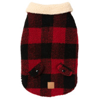 Fuzzyard Hondenjas Lumberjack - Hondenkleding - Rood Size 6