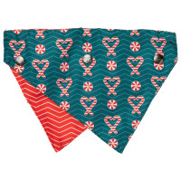 Fuzzyard Honden Bandana En Strik  I Heart Candy Canes - Hondenkleding - M/L