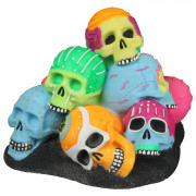 Aqua Della Dia De Los Muertos Schedels Stapel - Aquarium - Ornament - 15.1x14.2x11.8 cm
