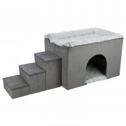 Trixie Schuilplaats Harvey Met Trap Grijs - Hondenmand - 154x60x60 cm