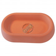 Platepet Betonnen Konijnen Voerbak Ovaal - Voerbak - Ø21 cm Terracotta