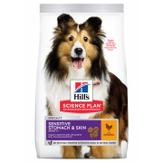 14kg HILL'S SCIENCE PLAN Adult Sensitive Stomach & Skin Medium kip hondenvoer