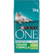 PURINA® ONE Indoor Rijk aan Kalkoen & Volkoren Granen brokjes 3 kg