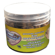 Renske Gezonde Beloning hartjes - Kat - Kip en oregano 100G (beperkt houdbaar)
