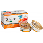 Schesir Kat Blik Kipfilet/Pompoen Multipack 6x50 gram