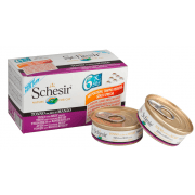 Schesir Kat Blik Tonijn/Rundvlees Multipack 6x50 gram