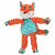 Kong Floppy Knots Fox - Hondenspeelgoed - 23x12.7 cm Small/Medium