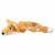 Kong Scrunch Knots Vos Oranje - Hondenspeelgoed - Small/Medium