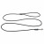 Rogz Rope Lijn Lang Zwart - Hondenriem - 180x0.6 cm