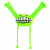 Rogz Grinz Flossy Lime - Hondenspeelgoed - L
