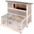 Ferplast Konijnenhok Ranch 120 Plus Met Ren - Dierenverblijf - 117x104x107 cm Grijs Groen 120