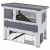 Ferplast Konijnenhok Grand Lodge - Dierenverblijf - 115.5x73x110 cm Grijs Wit