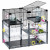 Ferplast Multipla Hamster Crystal - Dierenverblijf - 72.5x37.5x62 cm Zwart