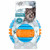 All For Paws Squeeze Fetch Ball - Hondenspeelgoed - 6.3x6.3x6.3 cm Oranje Blauw