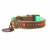 Dwam Halsband Joplin Bruin&Turquoise&Oranje - Hondenhalsband - 27-33 x 2 cm