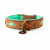 Dwam Halsband Joplin Bruin&Turquoise&Oranje - Hondenhalsband - 47-57 x 4 cm