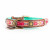 Dwam Halsband Boho Rosa Roze&Turquoise - Hondenhalsband - 27-33 x 2.5 cm